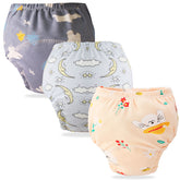 Waterproof Breathable Cotton Potty Training Pants for Babies (Set of 3)